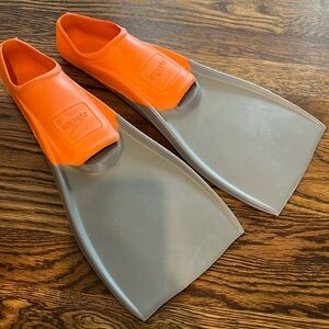 Speedo Orange and Gray Kids Swim Fins